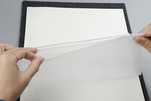 Pochette zippée transparente pour classeur avec poche en PVC givré pour carnet à spirales.
