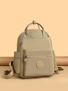 Lässiger Nylon Rucksack für Damen, große Kapazität, stilvoller khaki Reiserucksack