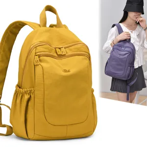 Women's Large Capacity Waterproof Nylon Backpack Casual School Bookbag Lightweight Commuter Travel Daypack