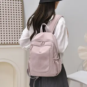 Women large capacity nylon backpack waterproof lightweight school bookbag casual daypack