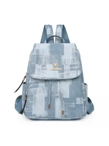 Fashion Casual Backpack For Women Large Capacity Drawstring Travel Bag PU Leather Vintage School Bookbag