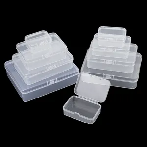 Ensemble de boites de rangement en plastique transparent, conteneur PP avec couvercle.