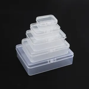 Boîte de rangement rectangulaire en plastique PP transparent set pour petits composants pièces