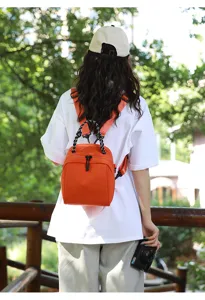 Korean style cute mini shell backpack, versatile casual commuter handbag and shoulder bag.