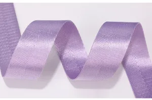 Close-up detail of durable purple webbing strap, perfect for mini backpacks and bags.