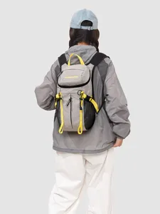 Casual hiking daypack for outdoor sports and travel, stylish lightweight backpack seen from behind