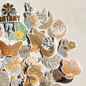 Boho Botanisch Aufkleber Set ästhetische Vinyl Sticker für Laptop Wasserflasche 50Stk