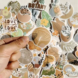 Boho Ästhetik Aufkleber Set, 50 Stk wasserdichte Vinyl Sticker für Laptop Wasserflasche