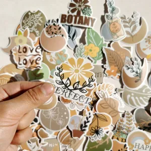 Boho botanischer Aufkleber Pack wasserdichte ästhetische Abziehbilder für Tagebuch