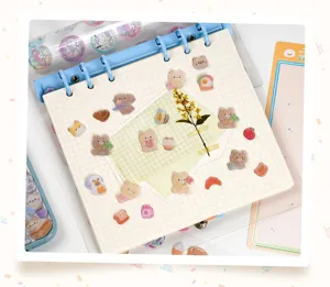 Cute 3D flocked animal stickers set for journaling, DIY crafts, and notebook decoration.