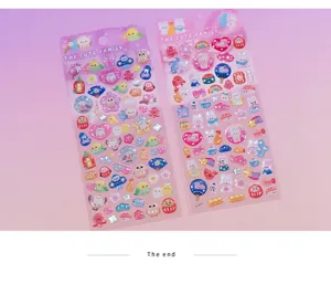 Cute 3D crystal animal stickers for DIY phone cases, scrapbooking and kids decoration crafts.