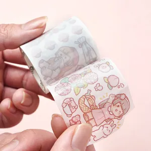 Cute cartoon girl washi tape decorative masking tape for journaling scrapbooking crafts
