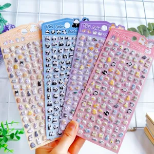 3D Cartoon Animal Stickers Cute Cat Dog Panda Rabbit Puffy Stickers DIY Hand Account Decorative Stationery Supplies