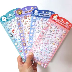3D puffy foam stickers cute cartoon animal sticker kids DIY crafts mobile phone decor