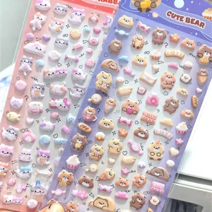 Dimensional Cute Cartoon Animal Foam Stickers Kids DIY Craft Decorative Adhesive Stickers For Phone Journal Decor
