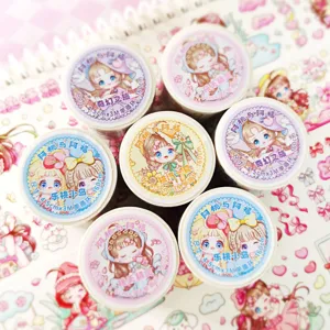Cute Anime Girl Washi Tape Decorative Masking Tape For Journal DIY Craft