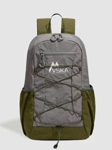 Color-block casual backpack large capacity lightweight outdoor sports school bag for students
