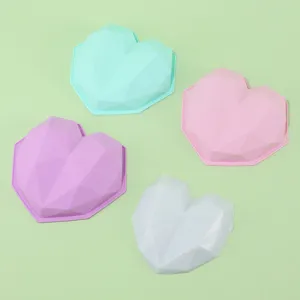 Geometrische Herz Silikonform Set für DIY Backen, Mousse Kuchen und Schokoladenherstellung.