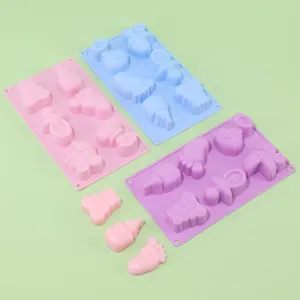 Multifunctional Baby Bottle Footprint Silicone Cake Mold DIY Fondant Baking Mold Handmade Soap Mold Kitchen Bakeware