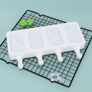 Lebensmittelechtes Silikon Eiscreme Form Eis am Stiel Hersteller DIY Eisbehälter Backwerkzeug