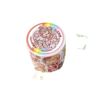 Cute cartoon character washi tape loop craft masking decorative stationery tape roll