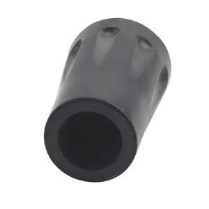 Zwarte rubberen wandelstok tip beschermer vervanging trekkingstok voet cover accessoire