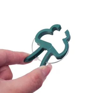 Green plastic plant garden clip detail view, ideal for supporting tomatoes and climbing flowers.