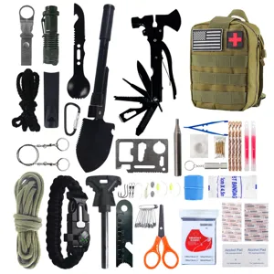 Kit d'équipement de survie multifonctionnel extérieur d'urgence pour le camping et la