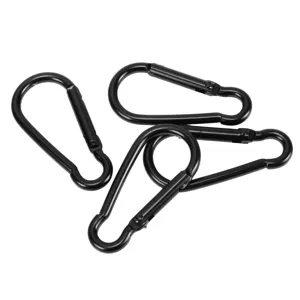 5cm Schwarzer Karabiner Haken Gourd Form Schlüsselanhänger Outdoor Camping Werkzeug Zubehör