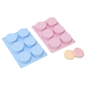 6-Kavität Runde Silikonform für Kuchen Schokolade Seife DIY Backen Form Küchenhelfer Hauptbild