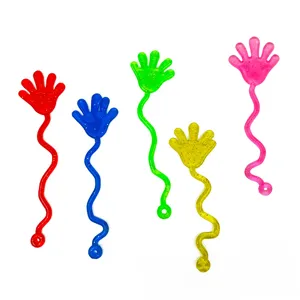 Colorful glitter TPR sticky hand toys stretchy funny palm toys for party favors kids play