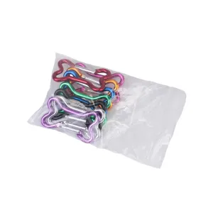 Kleurrijke botvormige aluminium carabiner kleine clip voor rugzak buiten camping.