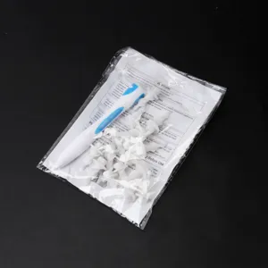 Detailed view of earwax removal tool with spiral tips and instruction manual in bag.