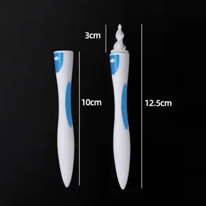 Spiral ear wax removal tool with soft silicone tips, manual ear cleaner for daily hygiene.