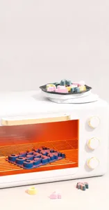 Silikonform Detail zeigt hohe Temperaturbeständigkeit, perfekt für Backen und Ofen Nutzung.