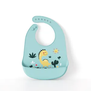 Bavaglino per Neonati in Silicone con Cartoni Animati Simpatici Impermeabile Asciugamano per Saliva per Lattanti Alimentari Bavaglini Multicolor