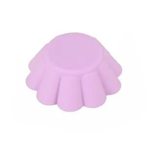 Silicone muffin cup cake mold, petal shaped baking tool for kitchen, home soap maker.