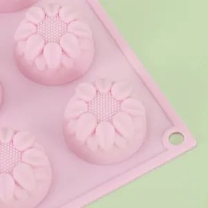Silikon Blumen Kuchenform zum Backen von Schokolade und Gebäck, hitzebeständiges Design.