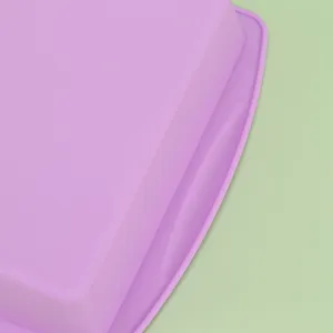 Lila Silikon quadratische Toastform Backform fuer Kueche hitzebestaendige Kuchenform