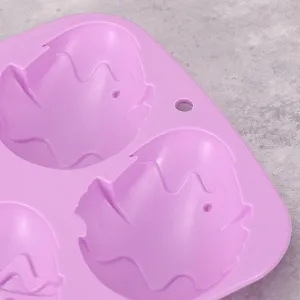 Easter 6-Cavity Egg Silicone Mold DIY Baking Cake Chocolate Tray Kitchen Tool Decoration