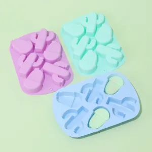 6 Hohlraum Kaktus Silikonform DIY Handgemachte Seife Kuchen Backen Tablett Werkzeug