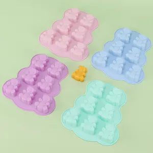 7-Cavity Cute Bear Silicone Cake Mold Cartoon Baking Mold DIY Chocolate Ice Tray Tool