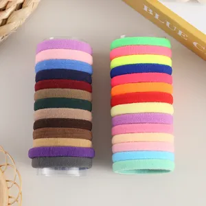 Colorful high elastic hair ties thick seamless hair scrunchies for cute ponytails daily wear.