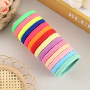 4cm elastic hair ties seamless hair bands colorful thick ponytail holders for daily styling