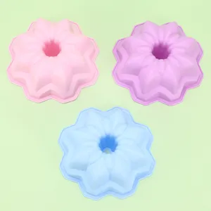 Large Silicone Cake Mold Non Stick Floral Shaped Bundt Pan For DIY Kitchen Baking Pastry Dessert Tools