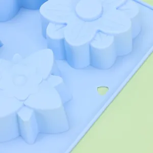 6-Cavity Silicone Tulip Cake Mold DIY Baking Chocolate Jelly Hand Soap Tray Tool Set