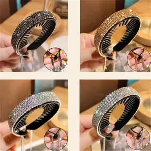 Rhinestone Tassel Hair Claw Clip Bun Maker Geometric Hair Accessories For Women Elegant Hair Styling Tool