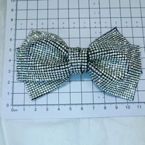 Rhinestone bow shoe clip patch, 3D sparkling crystal bow DIY decorative accessory for women shoes bags hair.
