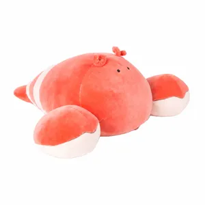 Schattig roze kreeft pluche kussen, zachte knuffel pop, comfortabel slaapspeelgoed voor meisjes.