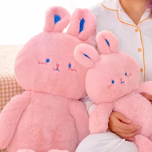 Schattig Konijn Pluche Speelgoed Zacht Gevuld Dier Konijn Pop Genezende Metgezel Kussen